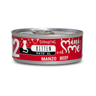 Disugual Mini Me Kitten 96% Protein Beef Безглютеновый консервированный корм для котят Паштет из Говядины