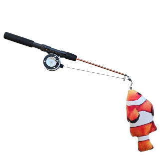 Nobby Rod Catnip Spinning & Fish Удочка для котов Спининг с Плюшевой Рыбкой и кошачьей мятой