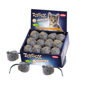Nobby Plush Mouse Мягкая игрушка для котов ToyBox Плюшевая Мышь со звуковым чипом мышиного писка