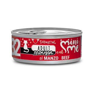 Disugual Mini Me Mousse Cat 96% Protein Beef Безглютеновый консервированный корм для котов Мусс из Говядины