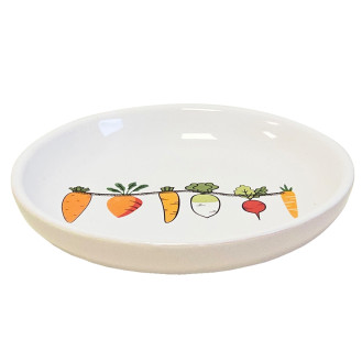 Nobby Vegetable Whisker Friendly Bowl Керамічна миска для кроликів з чутливими вусами Овочі
