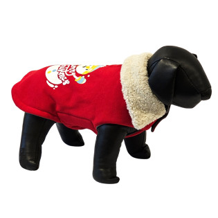 Nobby Christmas Dog Pullover Snowman Зимова новорічна кофта для собак з хутряним коміром Сніговик