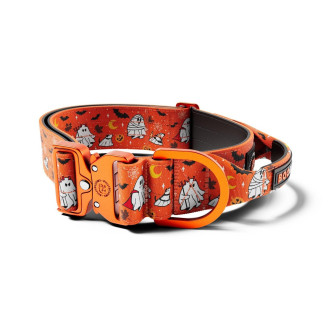 BullyBillows Halloween Boo Combat Collar Handle 5 cm Тактический широкий ошейник для собак с ручкой Хеллоуин