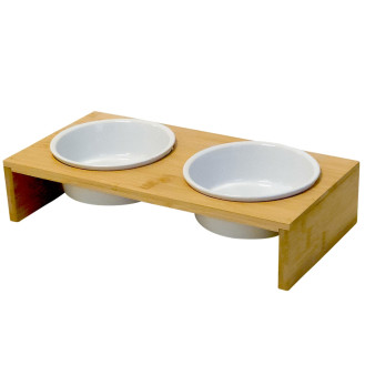 Nobby Diner Bar Ilus Керамические миски для собак на бамбуковой подставке (2 х 500 мл)