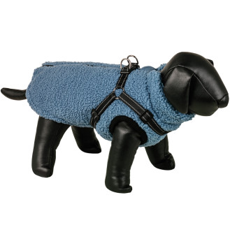 Nobby Dog Jacket 2 in 1 Plis Флисовый жакет для собак со вшитой светоотражающей шлеей (Blue XS20)