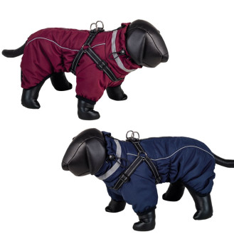 Nobby Dog Coat 2 in 1 Elor Водонепроницаемое пальто для собак с длинными рукавами, шлеей и регулируемым воротником