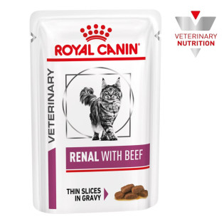Royal Canin Veterinary Renal With Beef Вологий лікувальний корм з яловичиною для дорослих кішок із захворюваннями нирок