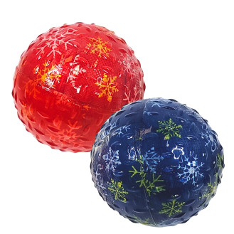 Nobby Xmas TPR Ball Новорічні іграшки для собак Надміцний М'яч з пищалкою