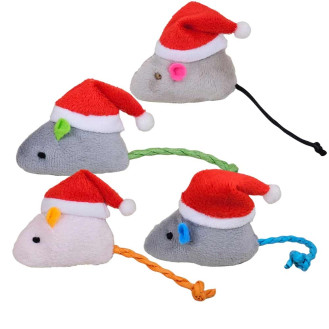Nobby Xmas Plush Catnip Mouse Мягкая игрушка для котов Новогодняя Мышь с кошачьей мятой
