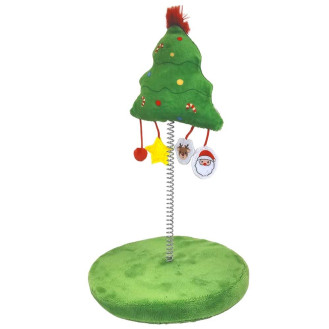 Nobby Xmas Plush Christmas Игровая площадка для котов Плюшевая Рождественская Елочка на пружинке