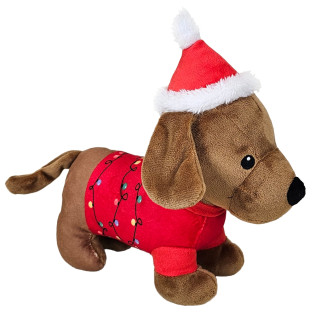 Nobby Xmas Plush Dog Новорічні м'які іграшки для собак Різдвяний Песик з пищалкою