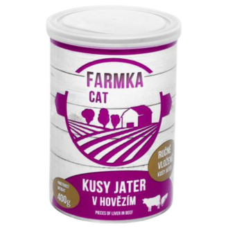 FALCO FARMKA Cat 100% Meat Liver Консервированное мясо для котов Куски Печени в Говяжьем Фарше