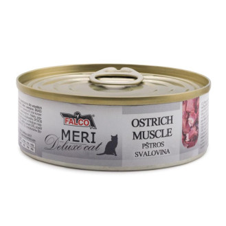 FALCO MERI Deluxe Cat 100% Meat Ostrich Muscle Консервированное мясо для котов Мясо Страуса без костей