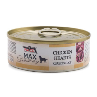 FALCO MAX Deluxe Dog 100% Meat Chicken Hearts Консервированное мясо для собак Куриные Сердечки