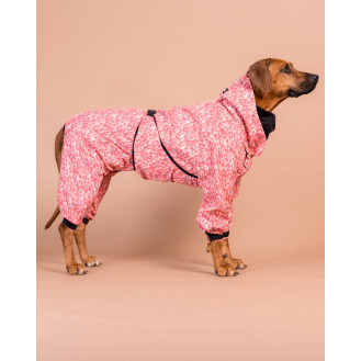 PAIKKA Rain Suit Red Водонепроницаемый комбинезон для собак со светоотражающим узором