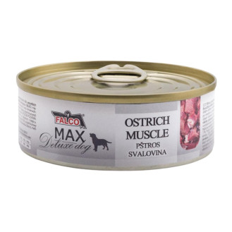 FALCO MAX Deluxe Dog 100% Meat Ostrich Muscle Консервированное мясо для собак Мясо Страуса без костей