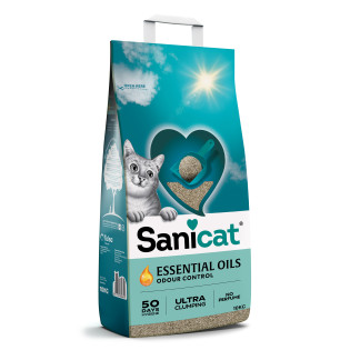 Sanicat Essential Oils Ultra Clumping No Perfume Ультракомкующийся наполнитель для котов с эфирным маслом без аромата Sanicat Essential Oils Ultra Clumping No Perfume Ультракомкующийся наполнитель для котов с эфирным маслом без аромата