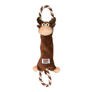 KONG Tugger Knots Moose Игрушка для собак Лось с пищалкой для перетягивания