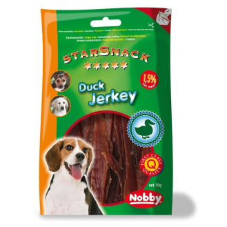 Nobby StarSnack Low Fat Duck Jerky Натуральные лакомства для собак Вяленое Утиное мясо (70 г)