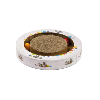 Imac Catnip Matisse Картонная когтеточка с интерактивной игрушкой и кошачьей мятой для кошек