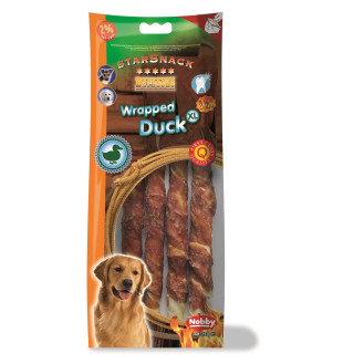 Nobby StarSnack Dental BBQ Wrapped Duck Лакомства для чистки зубов собак Жевательная Палочка из Утки (253 г 25 см)