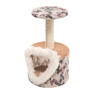 Imac Cloe Когтеточка-столбик с домиком и полочкой для кошек