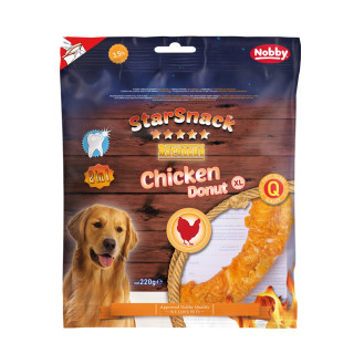 Nobby StarSnack Dental BBQ Chicken Donut Лакомства для чистки зубов собак Жевательный Пончик из Курицы