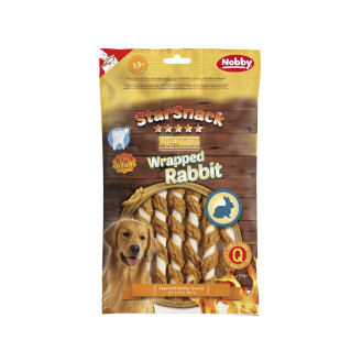 Nobby StarSnack Dental BBQ Wrapped Rabbit Лакомства для чистки зубов собак Жевательная Палочка из Кролика