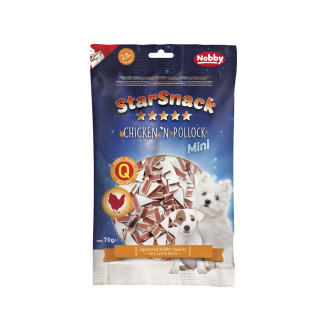 Nobby StarSnack Mini Chicken´n Pollock Натуральные лакомства для щенков и маленьких собак Кусочки с Курицей и Минтаем