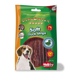 Nobby StarSnack Low Fat Soft Duck Strips Диетические вяленые лакомства без сахара для собак Мягкие Утиные палочки