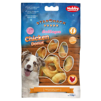 Nobby StarSnack BBQ Collagen Chicken Donut Жевательные лакомства для суставов собак Куриный Пончик с Коллагеном