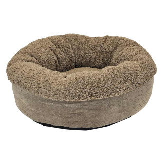 Nobby Teddy Donut Антиковзка плюшева кругла лежанка для собак