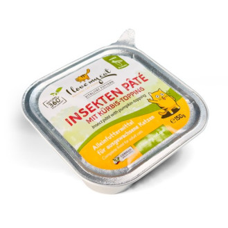 I Love my cat Insect Pate Беззерновой паштет для кошки с чувствительным пищеварением Инсекта с тыквенным топпингом