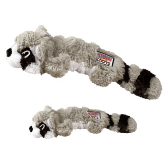 KONG Scrunch Knots Raccoon Мягкая игрушка для собак Енот с пищалкой и внутренним канатом