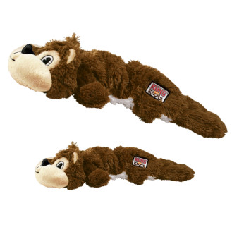 KONG Scrunch Knots Squirrel Мягкая игрушка для собак Белка с пищалкой и внутренним канатом