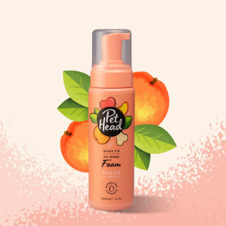 Pet Head Quick Fix Foam No Rinse Быстроочищающий сухой шампунь для собак с ароматом персика