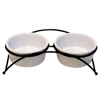 Nobby Diner Bar Filo Керамічні миски для собак на металевій підставці