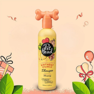 Pet Head Birthday Sparkle Shampoo Лимитированный шампунь для собак с ароматом сахарной ваты, персика и кокоса