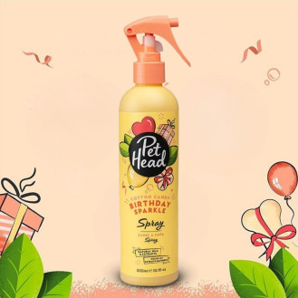 Pet Head Birthday Sparkle Spray Лимитированный спрей для собак с ароматом сахарной ваты, персика и кокоса