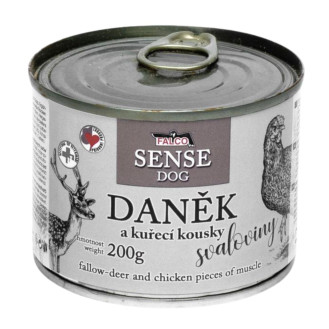 FALCO SENSE DOG 100% Meat Deer & Chicken Консервоване м'ясо для собак з чутливим травленням Олень з Куркою