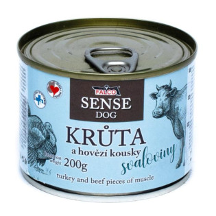 FALCO SENSE DOG 100% Meat Turkey & Beef Консервоване м'ясо для собак з чутливим травленням Індичка з Яловичиною FALCO SENSE DOG 100% Meat Turkey & Beef Консервоване м'ясо для собак з чутливим травленням Індичка з Яловичиною