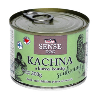 FALCO SENSE DOG 100% Meat Duck & Chicken Консервоване м'ясо для собак з чутливим травленням Качка з Куркою