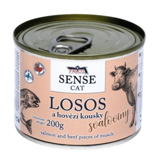FALCO SENSE CAT 100% Meat Salmon & Beef Консервированное мясо для котов с чувствительным пищеварением Лосось с Говядиной FALCO SENSE CAT 100% Meat Salmon & Beef Консервированное мясо для котов с чувствительным пищеварением Лосось с Говядиной