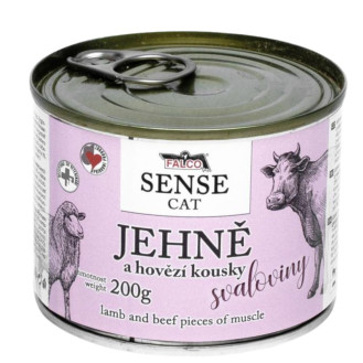 FALCO SENSE CAT 100% Meat Lamb & Beef Консервированное мясо для котов с чувствительным пищеварением Ягненок с Говядиной