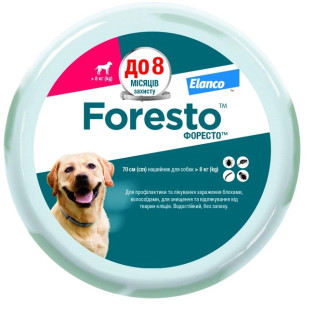 Elanco Foresto Dogs Противопаразитарный ошейник для собак весом от 8 кг от блох, клещей и власоедов Форесто Elanco Foresto Dogs Противопаразитарный ошейник для собак весом от 8 кг от блох, клещей и власоедов Форесто