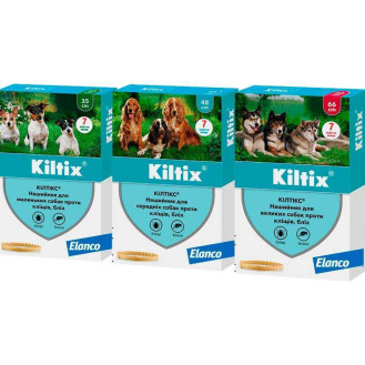 Elanco Kiltix Dogs Противопаразитарный ошейник для собак от блох и клещей Килтикс