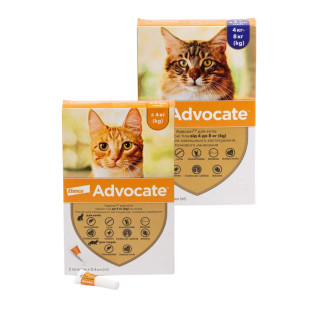 Elanco Advocate Cats & Ferrets Капли для котов и хорьков от блох, гельминтов, кожных и ушных клещей Адвокат