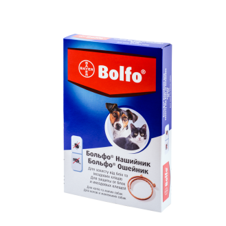 Bayer Bolfo Cats & Mini Dogs Противопаразитарный ошейник для котов и собак маленьких пород от блох и клещей Больфо