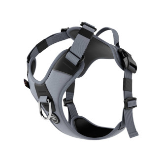 BullyBillows Hurricane Harness No Pull Водонепроницаемая анатомическая шлея для собак тянущих поводок (Grey C (M))