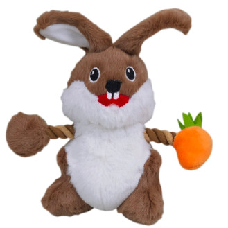Nobby Plush Easter Rabbit Мягкая игрушка для собак Кролик с пищалкой и канатами